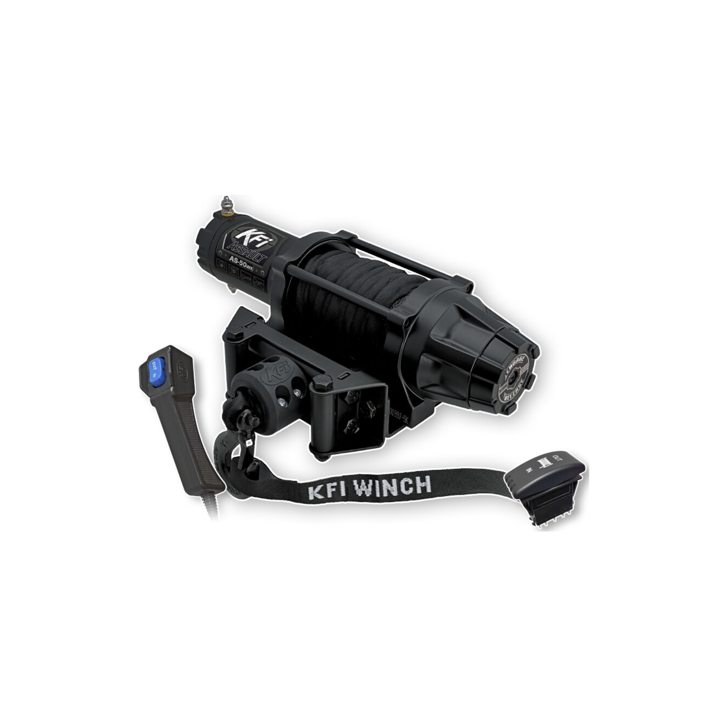 KFI 5000 lb Wide Assault Series UTV/SxS Winch | Synthetic Rope | AS-50WX