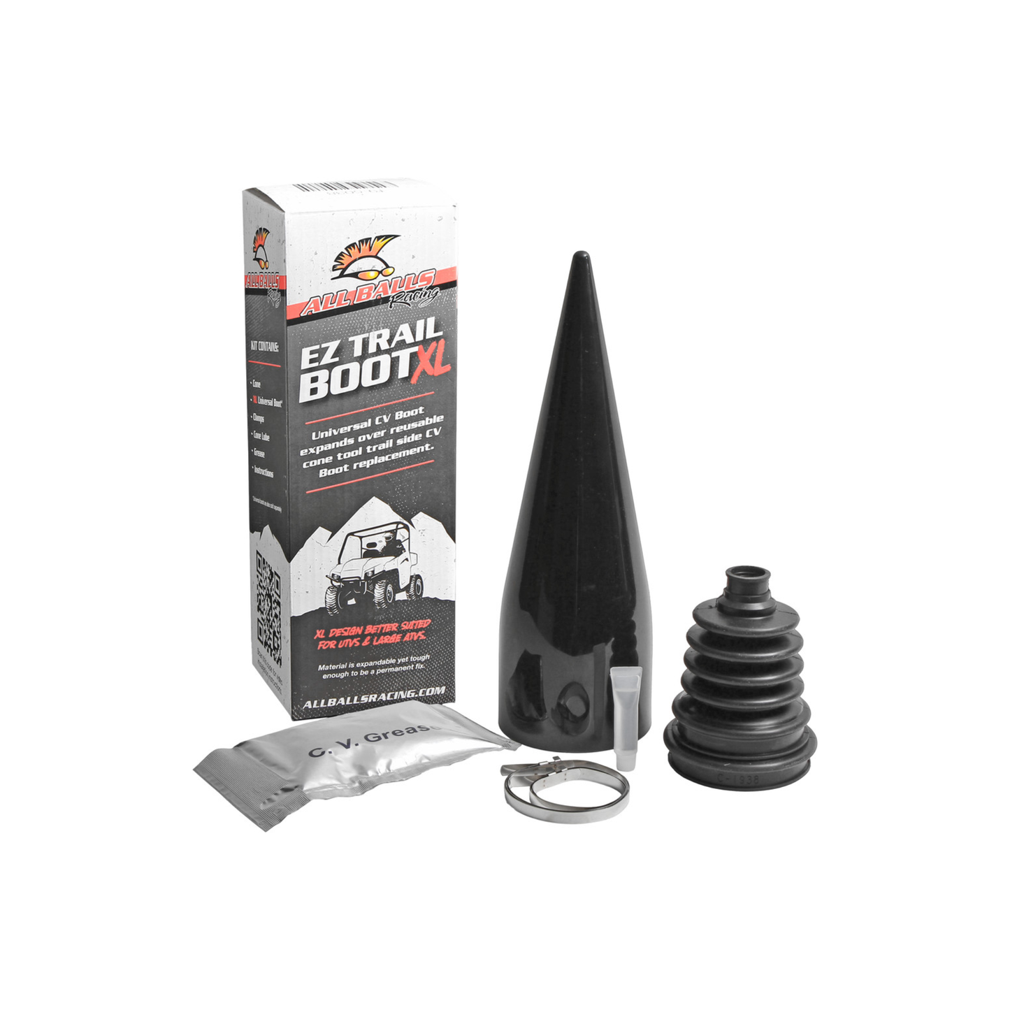 All Balls 19-5038 EZ Trail XL universal ATV UTV CV boot kit with cone installation tool