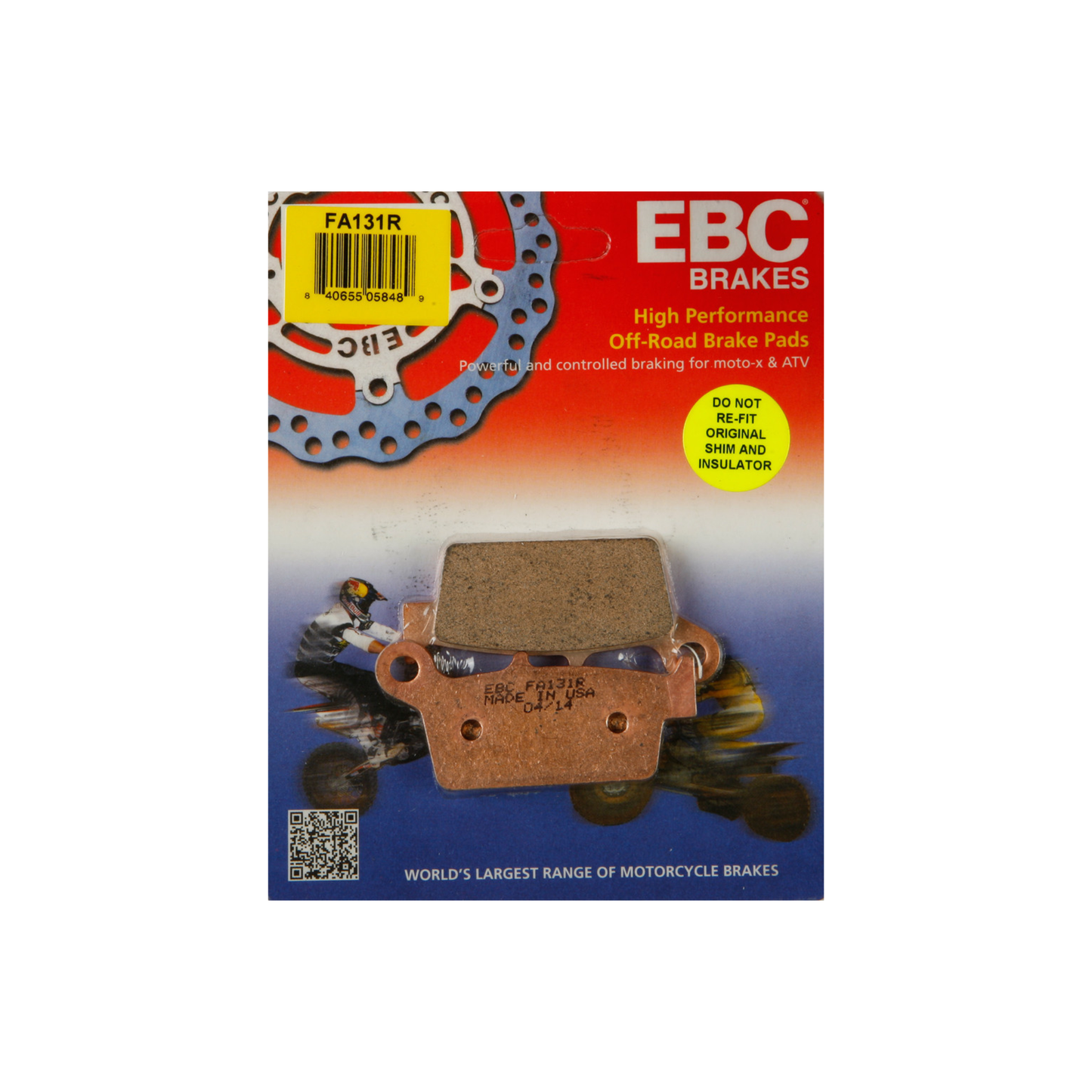 EBC R-Series Sintered Brake Pads for Motocross & Off-Road Bikes