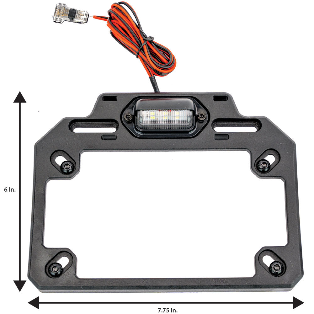 ATV-UTV TEK Elite Series Universal License Plate Bracket with LED Light