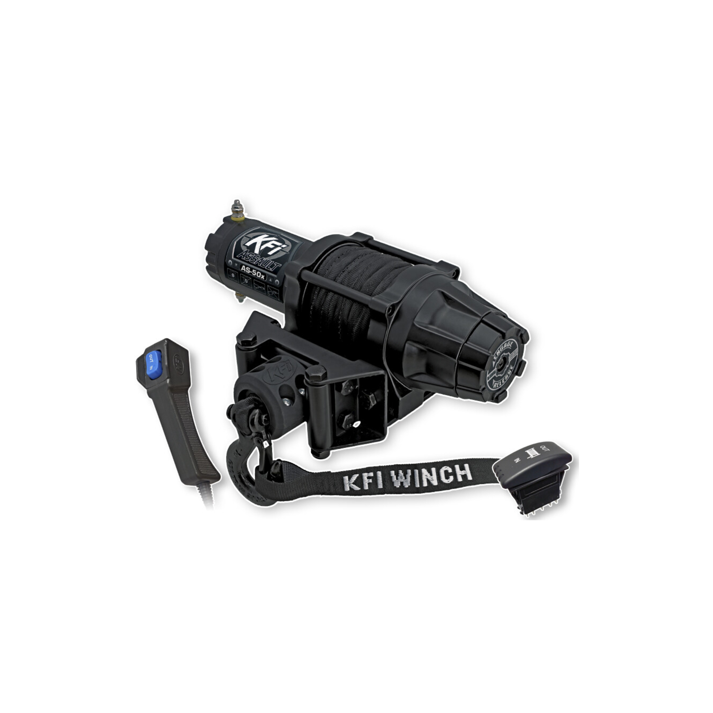 KFI 5000 lb Assault Series UTV/ATV Winch | Synthetic Rope | AS-50X