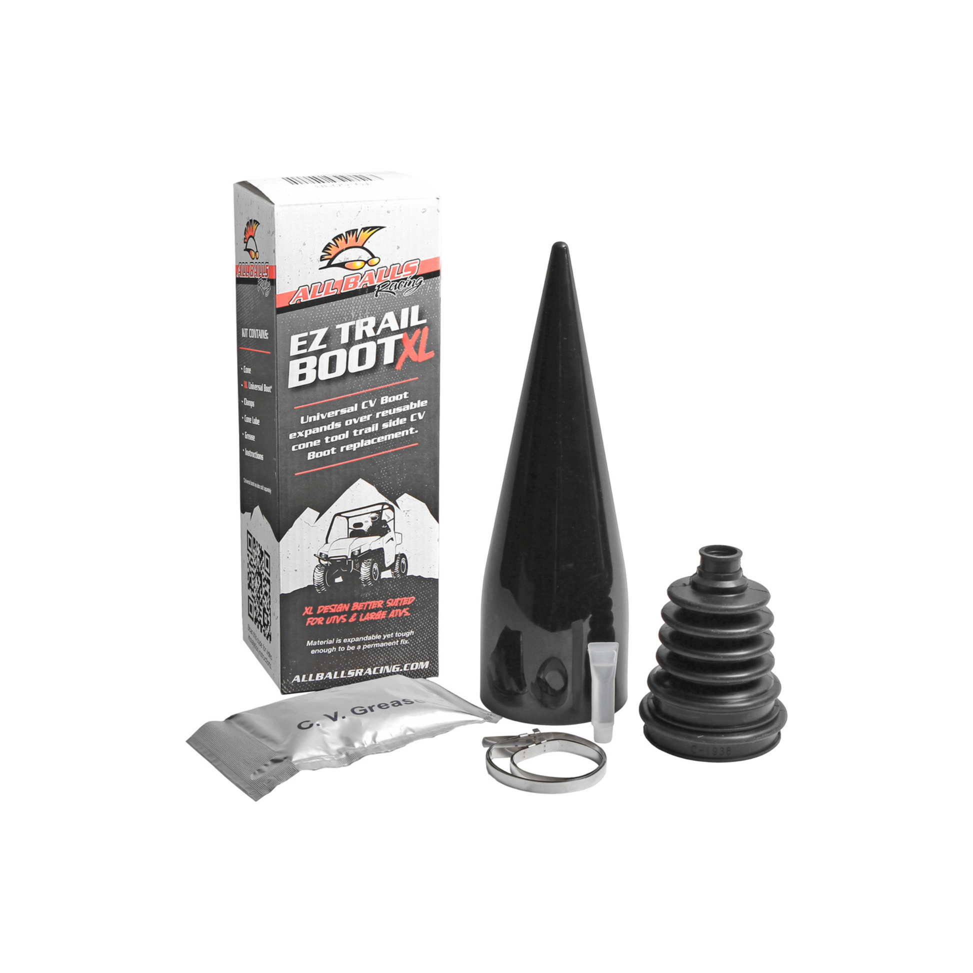 All Balls 19-5038 EZ Trail XL universal ATV UTV CV boot kit with cone installation tool