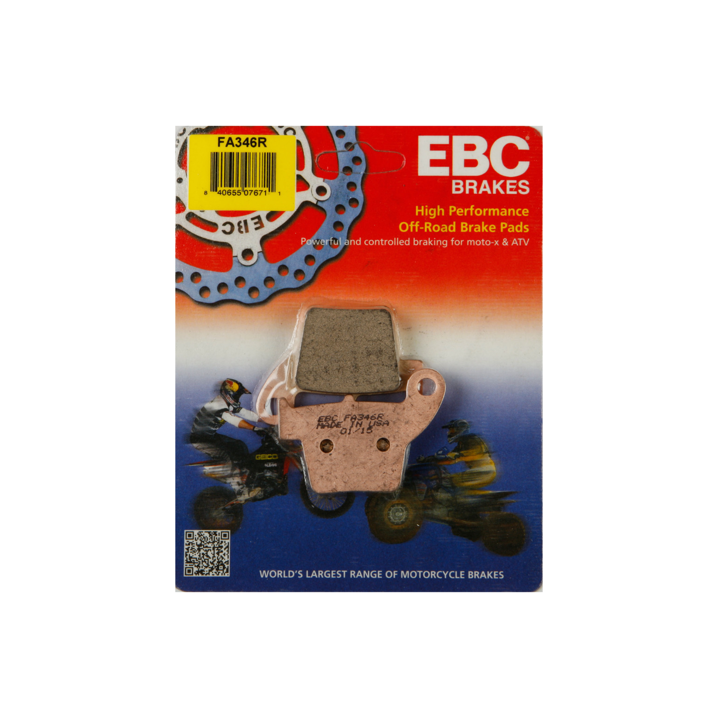 EBC R-Series Sintered Brake Pads for Motocross & Off-Road Bikes