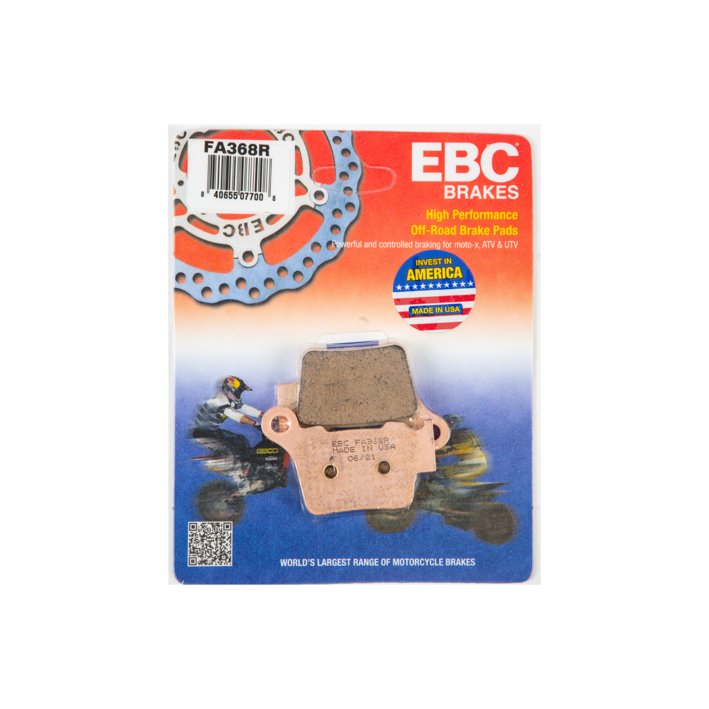 EBC R-Series Sintered Brake Pads for Motocross & Off-Road Bikes