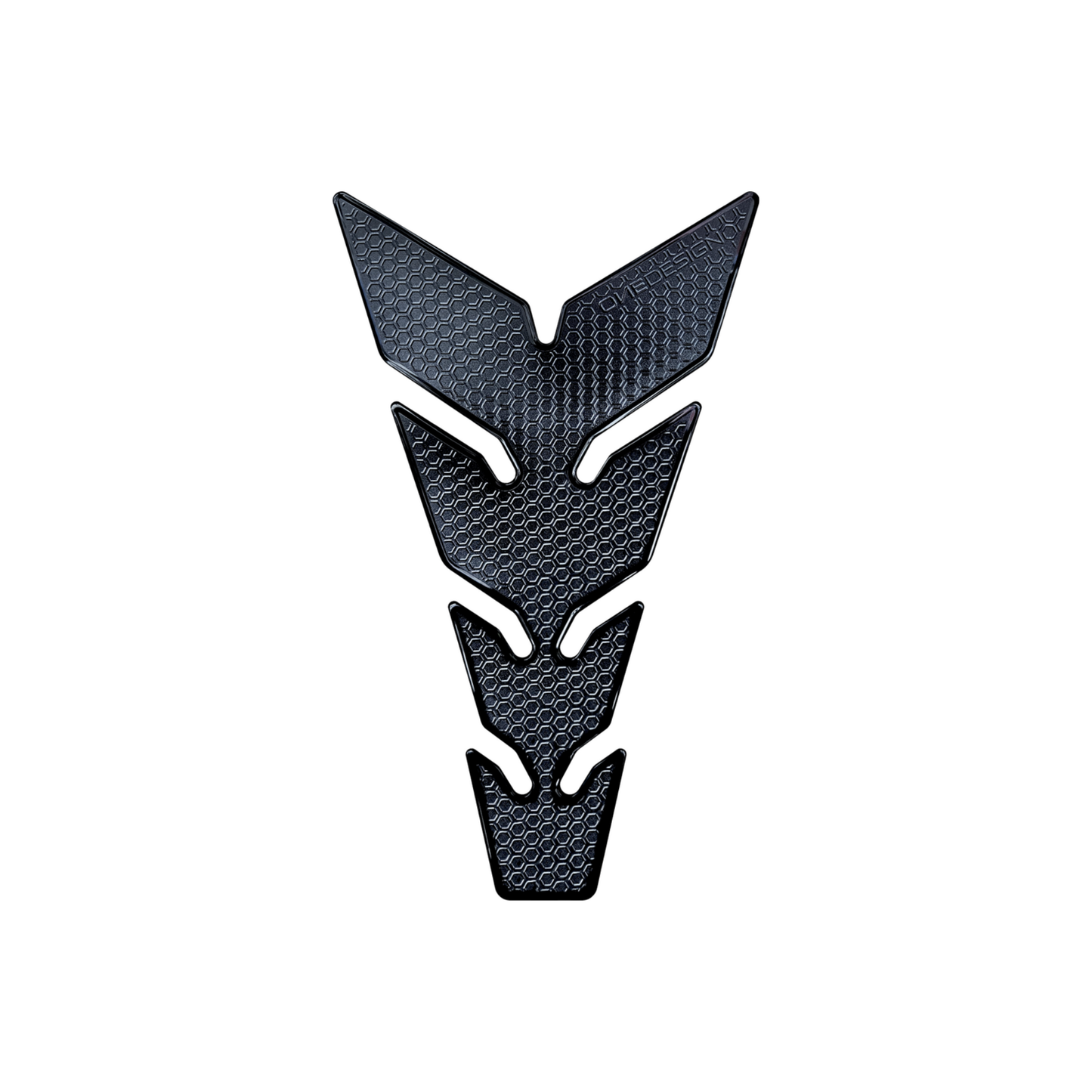 ONE Emblems Ultra-Thin Black Hexagon Tank Pad | Universal Motorcycle Tank Protector