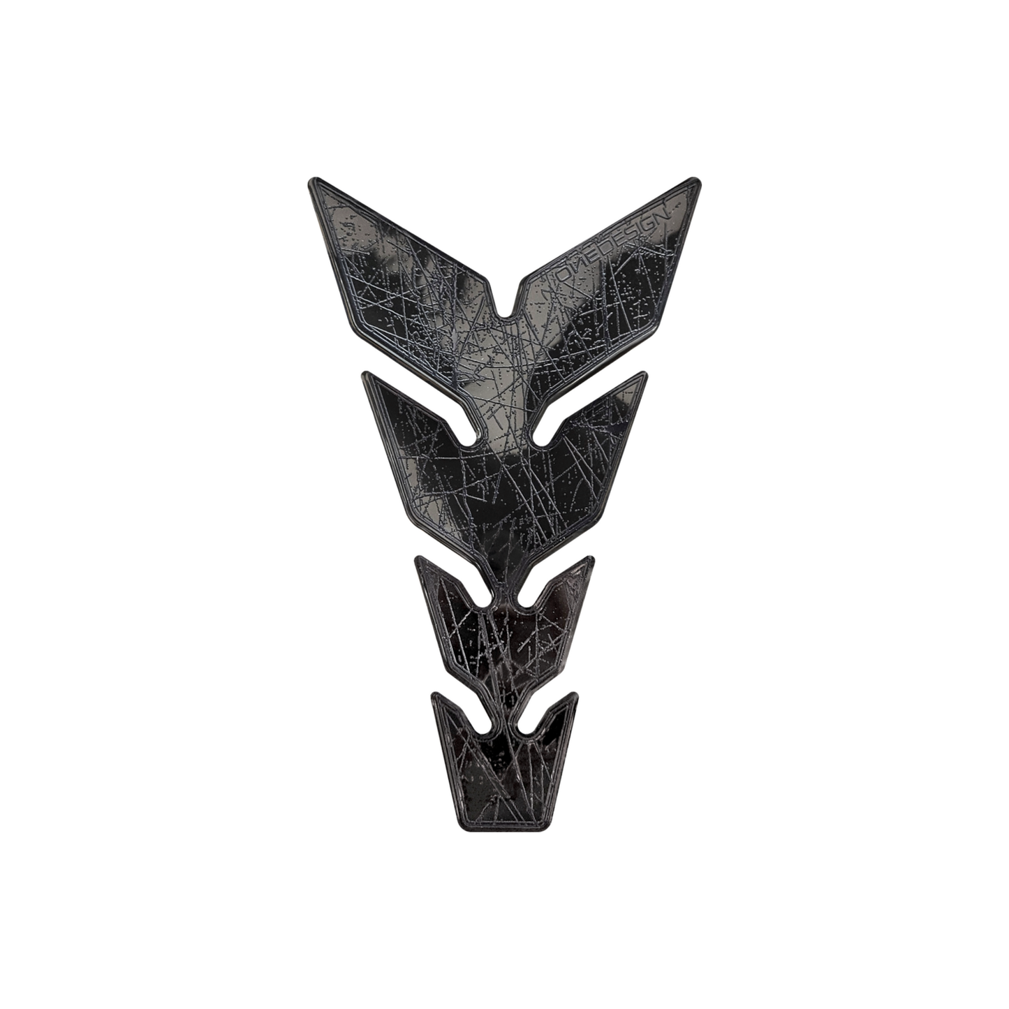 ONE Emblems Ultra-Thin Black Hexagon Tank Pad | Universal Motorcycle Tank Protector